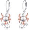 wholesale 925 Sterling Silver Angel Heart Charm Leverback Earrings Gift for Women-0-0