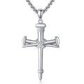 wholesale 925 Sterling Silver Cross Necklace With Intricate Design-0-0