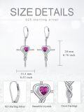 wholesale TOUPOP Cross Earrings For Women Infinity Tourmaline Cross Earrings Sterling Silver Religious Jewelry October Birthstone Earring With Heart Crystal Birthday Gifts For Women -0-1