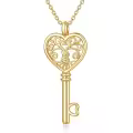 TOUPOP Sterling Silver Tree Of Life Key Necklace For Women-0-0