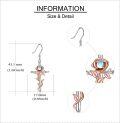wholesale 925 Sterling Silver Rose Flower Cross Evil Eye Dangle Drop Earrings for Women-0-2