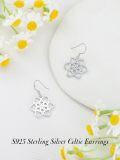 wholesale 925 Sterling Silver Celtic Knot Tree of Life Lotus Drop Earrings-0-4