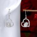 wholesale 925 Sterling Silver Yak Pendant Drop Earrings for Women Girls-0-4