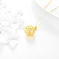 wholesale 14K Gold Round Swirls Pendant Necklace with Chain - Elegant Fashion s for Women-0-2