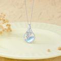 wholesale 925 Sterling Silver Mother of Pearl Floral Pendant Necklaces - Gifts for Her-0-14