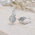 wholesale 925 Sterling Silver Shamrock Clover Earrings, Hypoallergenic Nickel-Free Lead-Free, Ideal Gift for Women-0-3