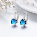 wholesale 925 Sterling Silver London Blue Topaz Leverback Earrings for Women - December Birthstone s-0-1