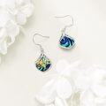 wholesale 925 Sterling Silver Abalone Shell Honeycomb Bee Drop Earrings for Women Gift-0-3
