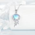 wholesale 925 Sterling Silver Blue Moonstone Phoenix Pendant Necklace for Women Elegant s-0-3