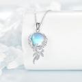 wholesale 925 Sterling Silver Phoenix Pendant Necklace With Moonstone And Cz-0-3