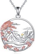 wholesale 925 Sterling Silver Tree of Life Mountain Pendant Necklaces - Nature Inspired  for Women-0-0