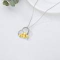 wholesale 925 Sterling Silver Forever In My Heart Fox Pendant Necklace-0-2