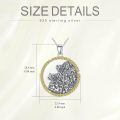wholesale 925 Sterling Silver White Gold Plated Birthstone Flower Necklace for Women-0-5