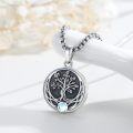 wholesale 925 Sterling Silver Tree of Life Moonstone Pendant Necklace for Women Memory Lockets -0-4