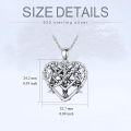 wholesale 925 Sterling Silver Heart-Shaped Celtic Knot Tree of Life Pendant Necklace-0-5