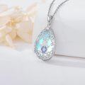 wholesale Teardrop Filigree Moonstone Necklace 925 Strerling Silver Hamsa/tree Of Life/evil Eye Necklace Protection Pendant Protection Moonstone Jewelry Christmas Gifts For Women -0-2