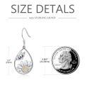 wholesale 925 Sterling Silver Drop Earrings Butterfly Daisy Flower Cubic Zirconia Gold Plated For Women-0-2