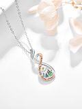 wholesale 925 Sterling Silver & Abalone Shell Mustard Seed Faith Necklace - Christian Jewelry Gift for Women-0-2