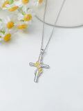 wholesale 925 Sterling Silver Butterfly Cross Pendant Necklaces for Women and Men - Celtic Religious s-0-4