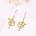 wholesale 925 Sterling Silver Hypoallergenic Eye Of Horus & Ankh Drop Earrings - Ancient Egypt Jewelry for Women-0-3