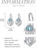 wholesale 925 Sterling Silver Turquoise Jellyfish Drop Earrings-0-3