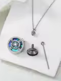 TOUPOP 925 Sterling Silver Always In My Heart Memorial Compass Ash Necklace With Filler-0-3