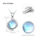 wholesale 925 Sterling Silver Necklace With Blue Moonstone Pendant-0-2