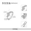 TOUPOP Sterling Silver Zircon Musical Note Treble Clef Ring-0-5