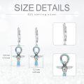 wholesale 925 Sterling Silver Angel Wing Leverback Drop Earrings with Opal and CZ Stones-0-5