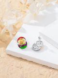 wholesale 925 Sterling Silver Platinum Plated Cute Chick Hatching Easter Egg Enamel Stud Earrings-0-3