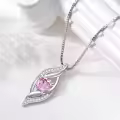 TOUPOP Sterling Silver Birthstone Infinity Necklace Women's Love Jewelry Gift-0-3