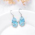 wholesale Sterling Silver Drop Earrings with Gemstone Dainty Jewelry Gift for Women - Rhodium Plated-0-24