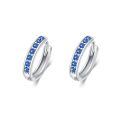wholesale 925 Sterling Silver Colorful Gemstone Huggie Hoop Earrings-0-0
