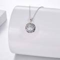 wholesale 925 Sterling Silver Tree Of Life Pendant With Blue Crystal Backdrop-0-7