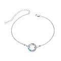 wholesale 925 Sterling Silver Infinity Circle Bracelet Wholesale With Rainbow Charm-0-25