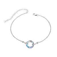 wholesale 925 Sterling Silver Infinity Circle Bracelet Wholesale With Rainbow Charm-AB
