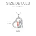 TOUPOP Sterling Silver Heart Pendant Necklace For Mother-0-3