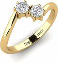 wholesale TOUPOP 10k/14k/18k Solid Gold Personalized Moissanite Engagement Ring For Women Engraved Name Moissanite Eternity Wedding Band Ring For Her Valentines Day Anniversary Christmas Gift For Wife -0-0