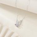 wholesale 925 Sterling Silver Pink CZ Butterfly Pendant Necklace Celtic Knot  for Her-0-2