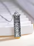 TOUPOP Sterling Silver Rose Sunflower Hummingbird Urn Pendant Cremation Jewelry-0-1