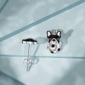 wholesale 925 Sterling Silver French Bulldog Soccer Ball Stud Earrings for Women and Men Gifts-0-1