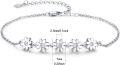 wholesale 925 Sterling Silver Daisy Flower Chain Link Bracelet Minimalist s for Women Girls-0-5