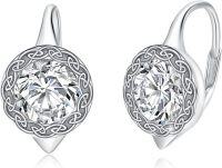 wholesale TOUPOP Celtic Knot Earrings For Women 925 Sterling Silver Leverback Drop Dangle Earrings For Women Anniversary Christmas Birthday Gift Ideas -undefined