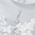 wholesale 925 Sterling Silver Romantic Couple Dancing Pendant Necklace-0-3