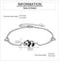 wholesale 925 Sterling Silver Cute Panda Charm Bracelet for Women Girls Gift Animal Jewelry Accessories-0-3
