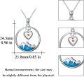wholesale 925 Sterling Silver Heart & Mountain Pendant with Yellow Stone and Cross Charm - Christian Faith  for Women-0-3