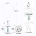 wholesale 925 Sterling Silver Cross Turquoise Stone Pendant Necklace for Women Girls-0-5