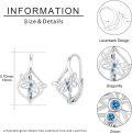 wholesale 925 Sterling Silver Blue Crystal Butterfly Leverback Earrings for Women Girls Gifts-0-5