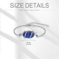 wholesale 925 Sterling Silver Blue Opalite Stone Cremation Urn Bracelet for Ashes Memory s for Women-0-25
