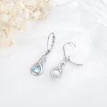 wholesale 925 Sterling Silver Moonstone Drop Earrings Wholesale With Celtic Knot Design-0-4